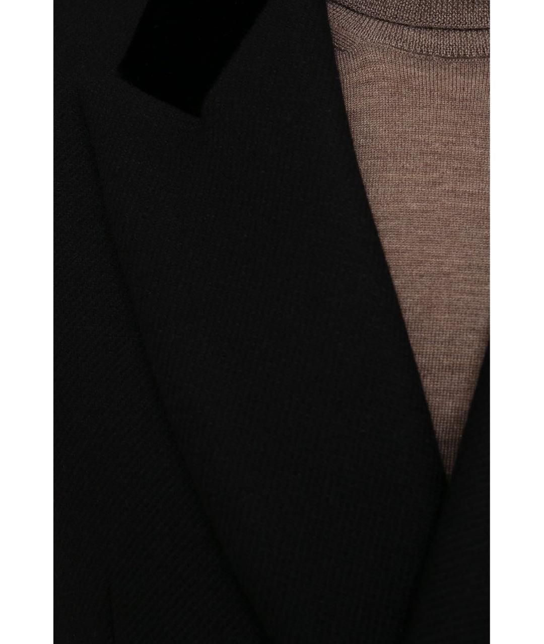 SAINT LAURENT Черное шерстяное пальто, фото 4