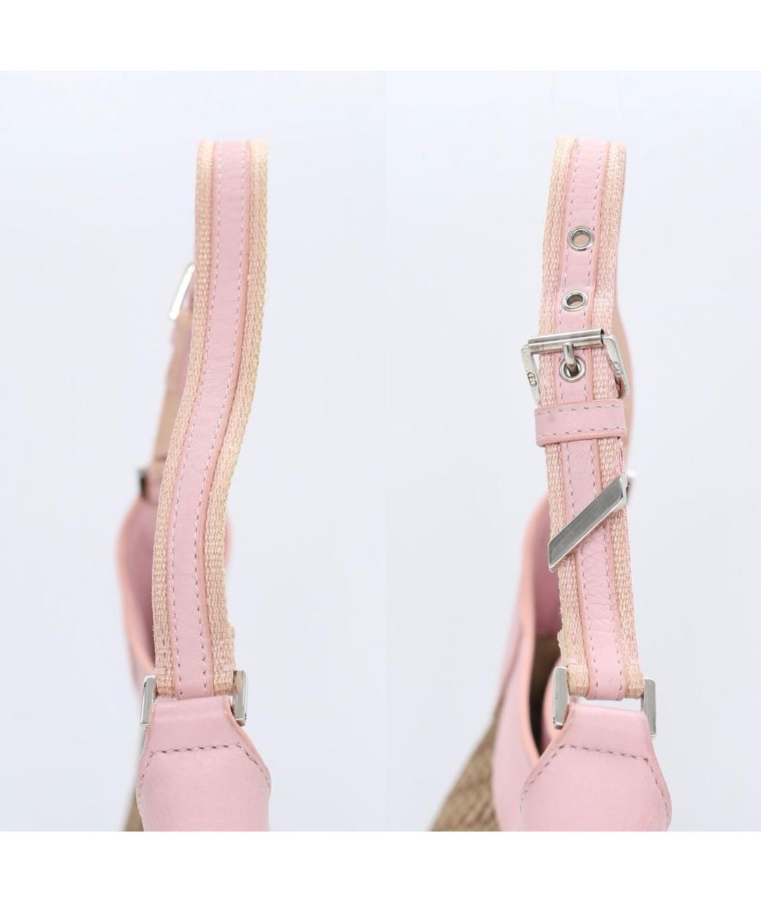 CHRISTIAN DIOR Коричневая жаккардовая сумка через плечо, фото 4