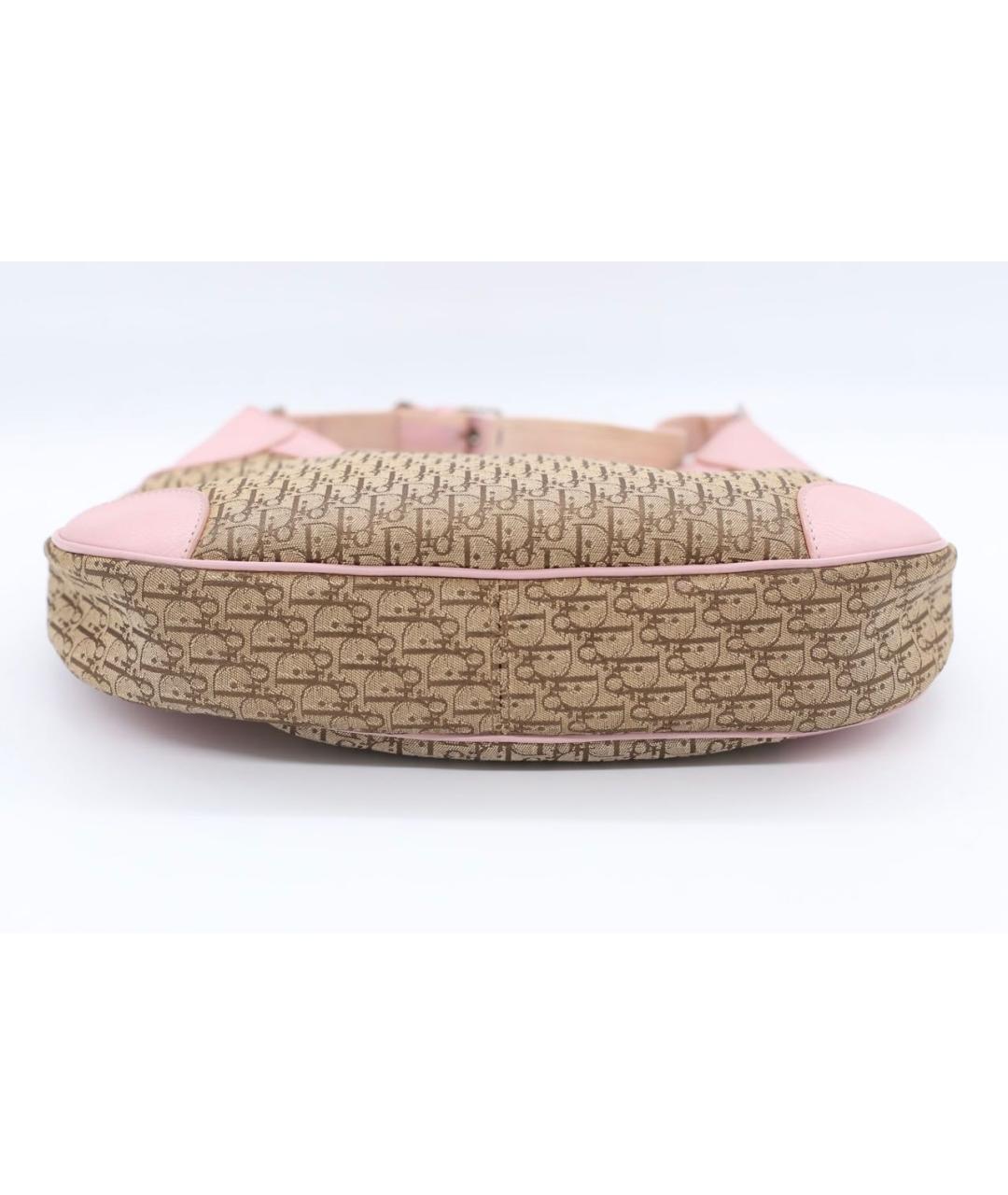 CHRISTIAN DIOR Коричневая жаккардовая сумка через плечо, фото 6