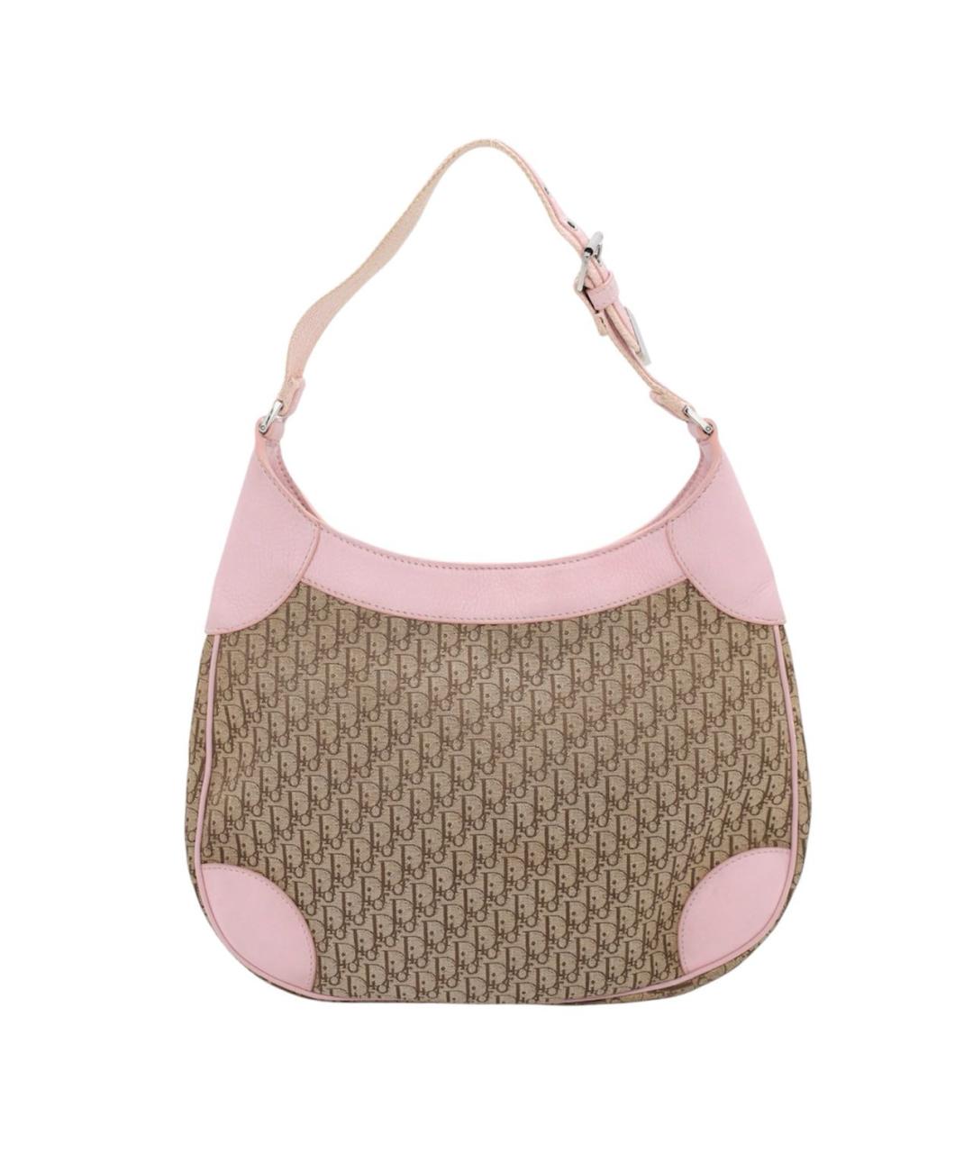 CHRISTIAN DIOR Коричневая жаккардовая сумка через плечо, фото 2