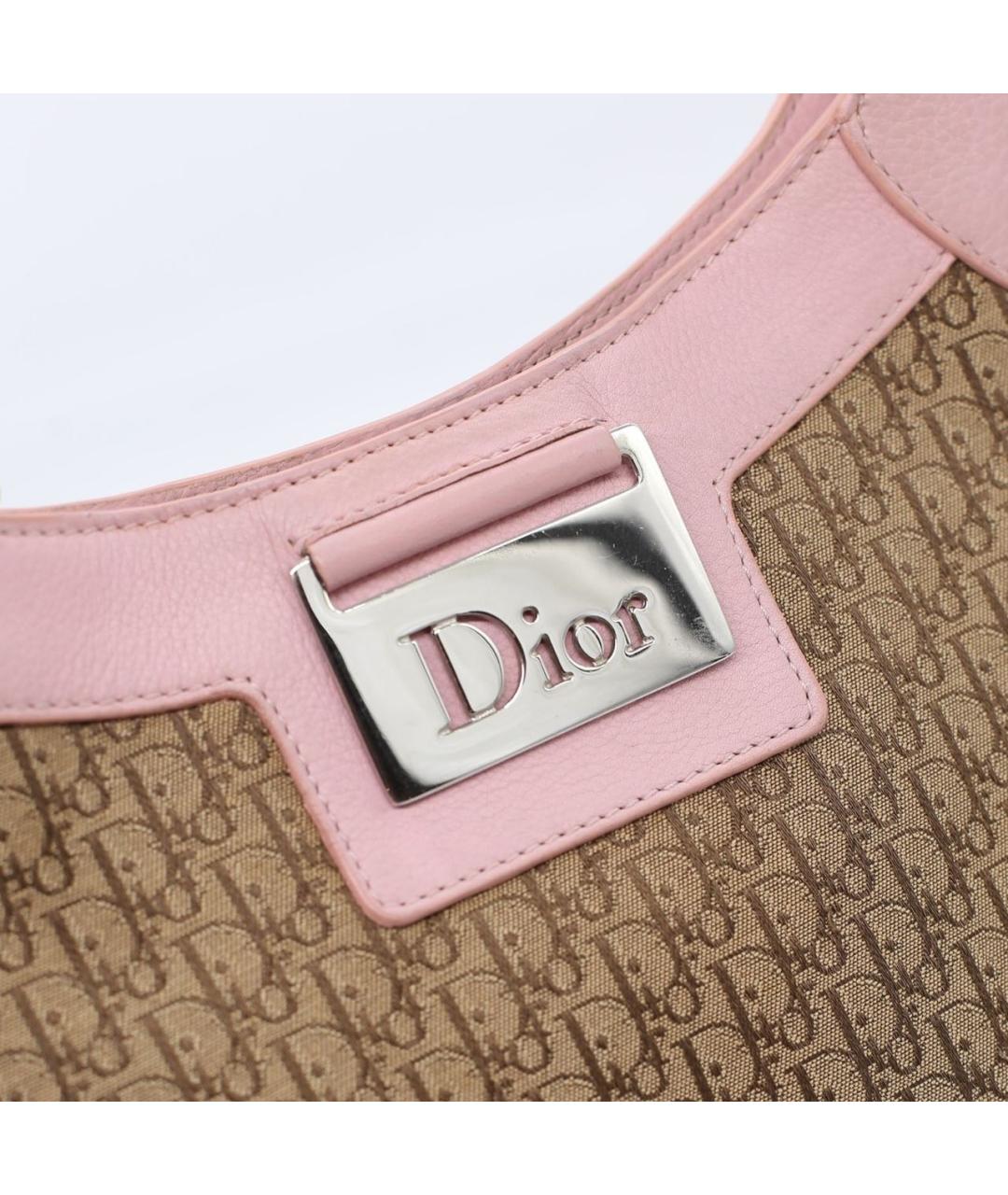 CHRISTIAN DIOR Коричневая жаккардовая сумка через плечо, фото 7