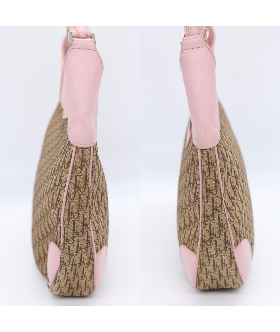 CHRISTIAN DIOR Коричневая жаккардовая сумка через плечо, фото 3