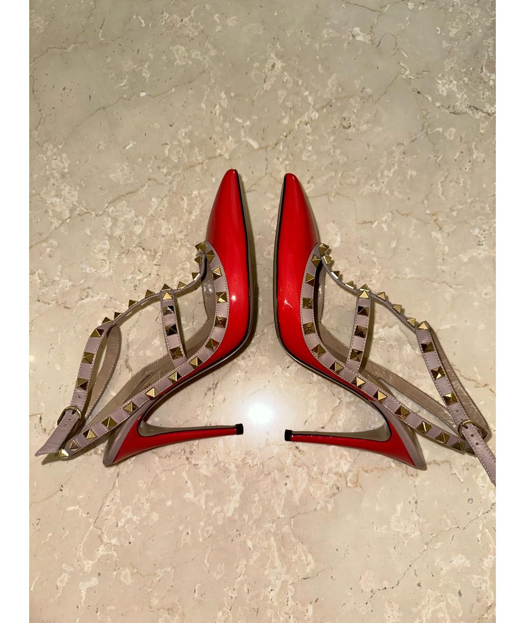 VALENTINO Красные кожаные туфли, фото 4