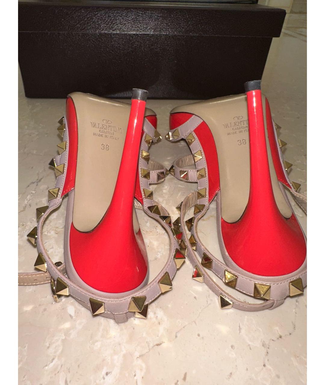 VALENTINO Красные кожаные туфли, фото 5