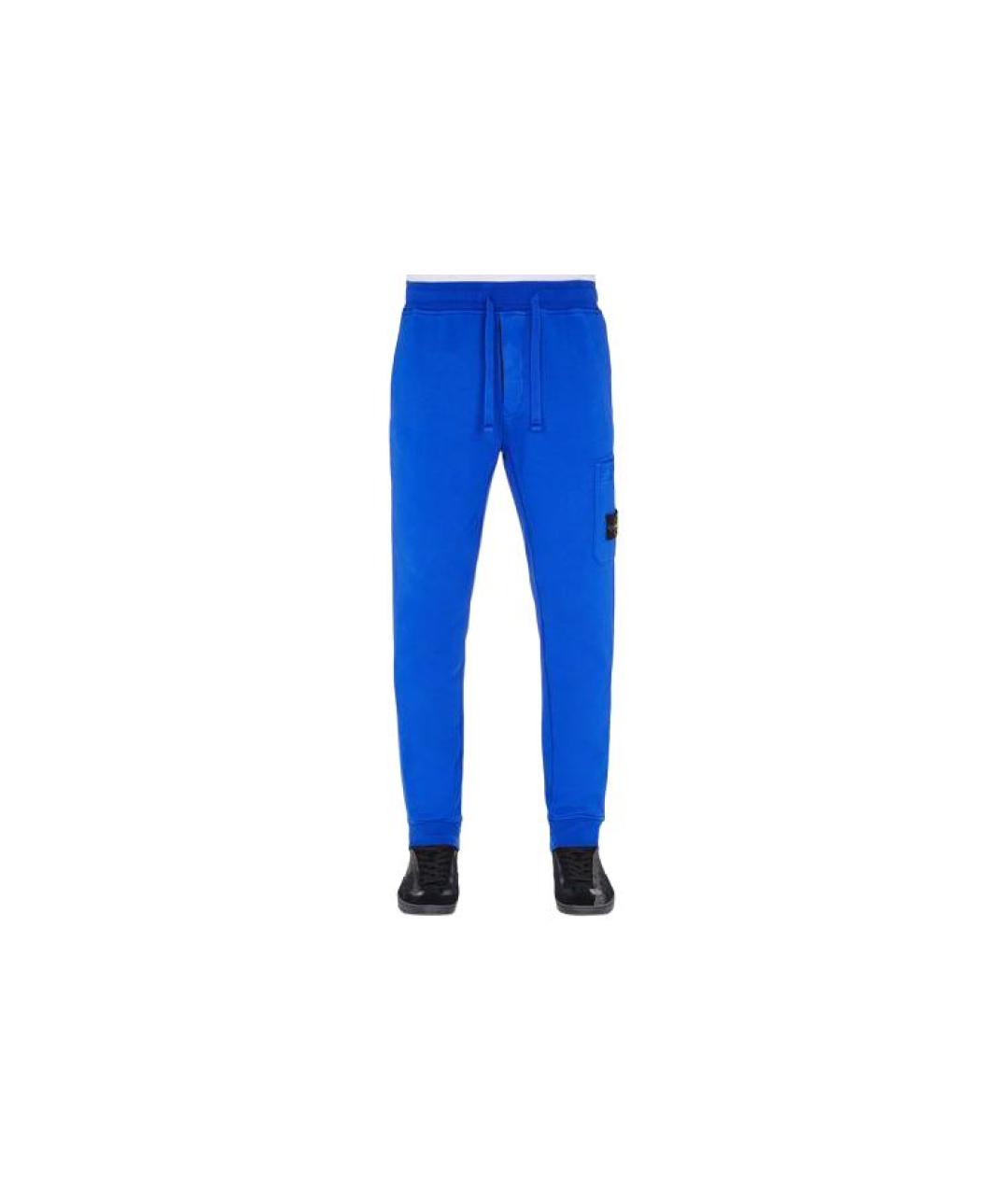 STONE ISLAND Синие повседневные брюки, фото 3