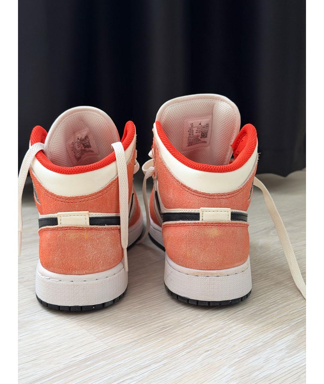 JORDAN Оранжевое кеды, фото 4