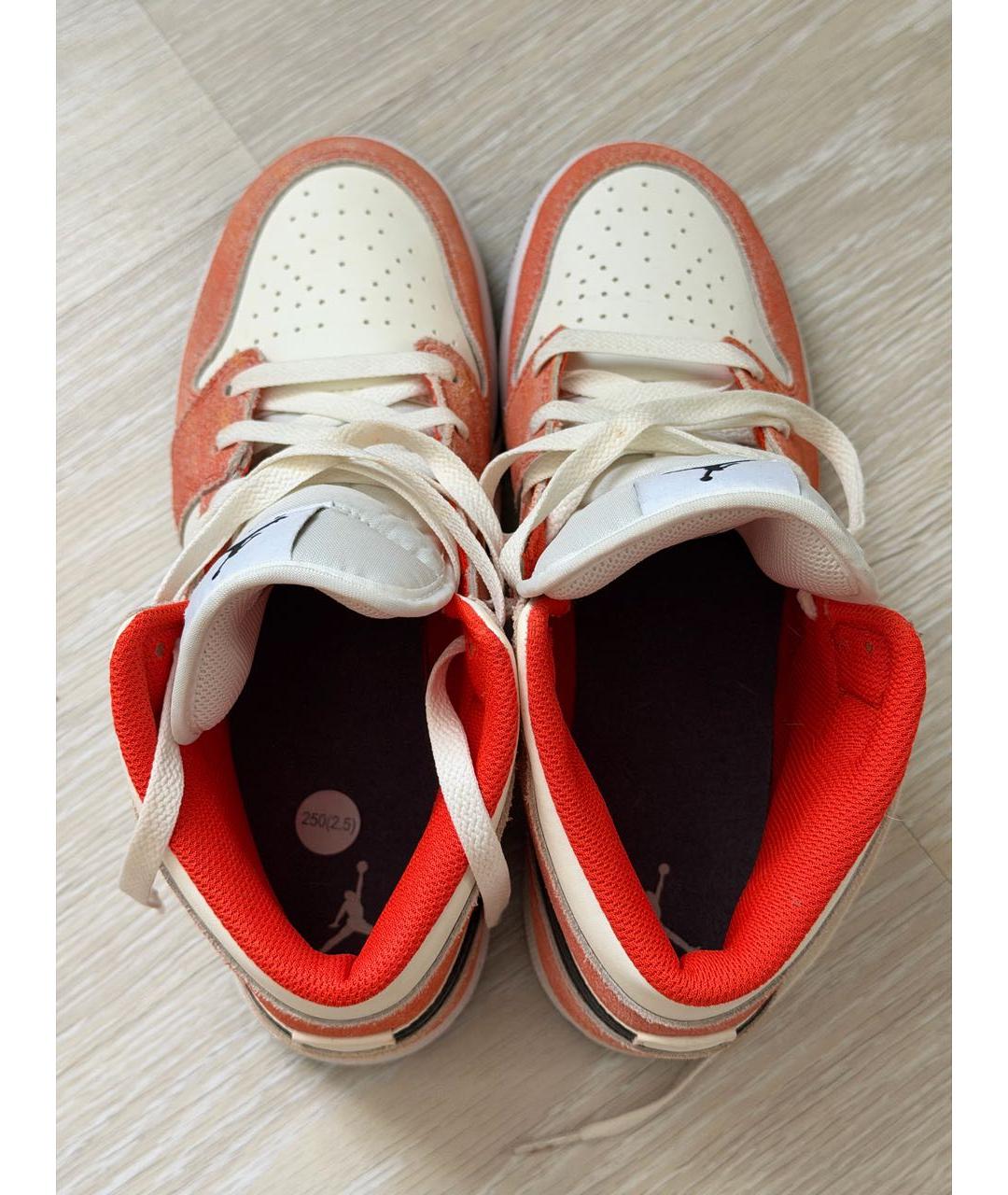 JORDAN Оранжевое кеды, фото 3