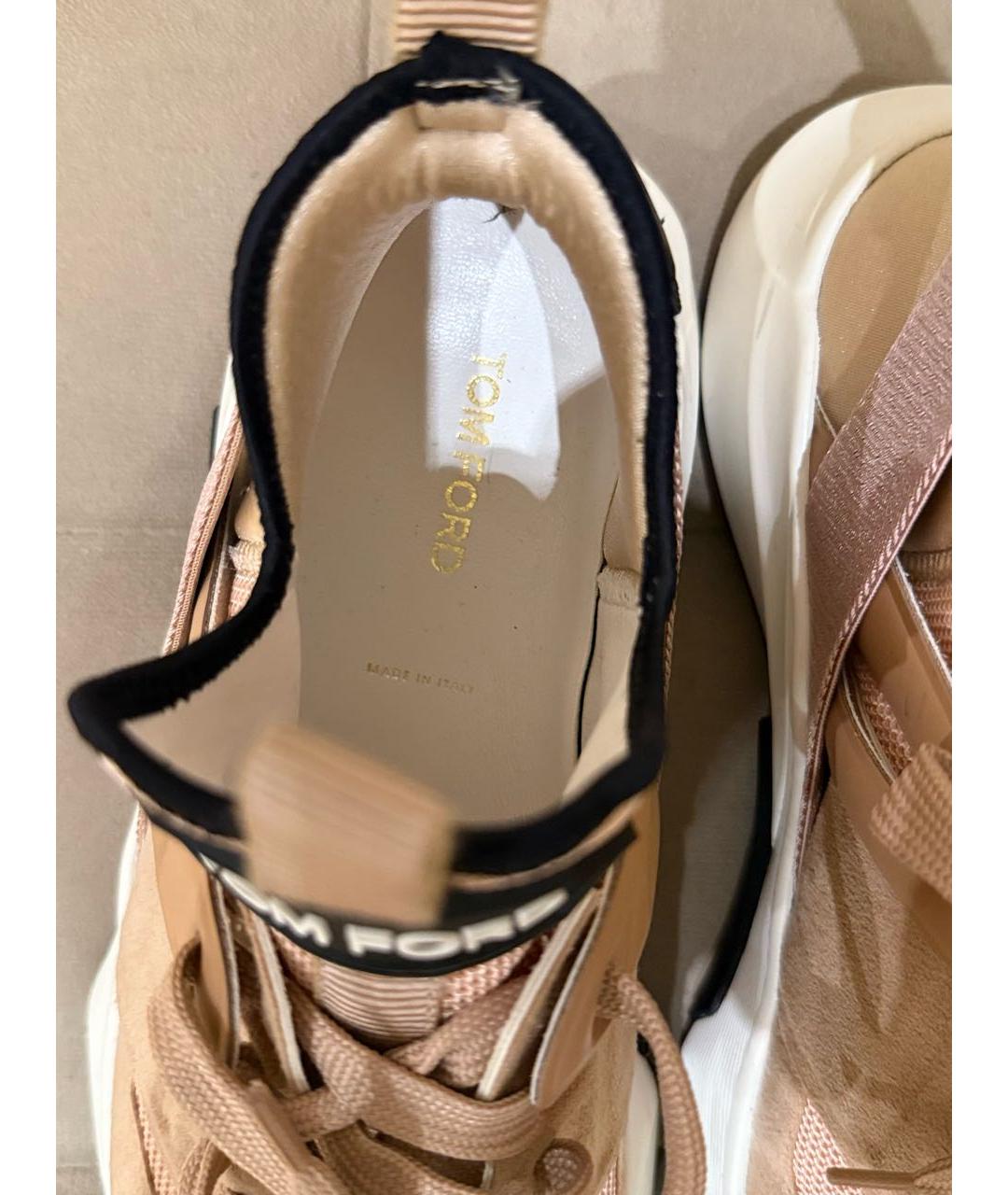 TOM FORD Розовые текстильные кроссовки, фото 5