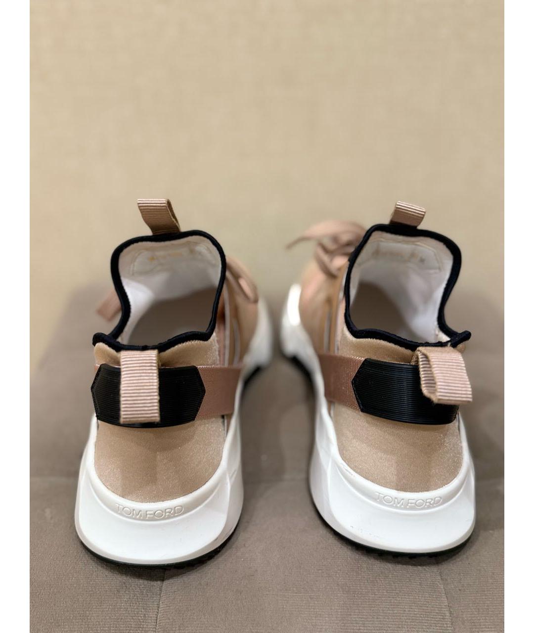 TOM FORD Розовые текстильные кроссовки, фото 4
