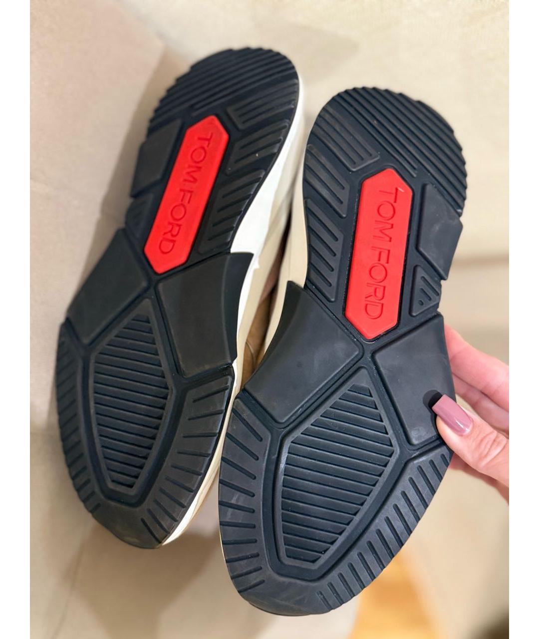 TOM FORD Розовые текстильные кроссовки, фото 6