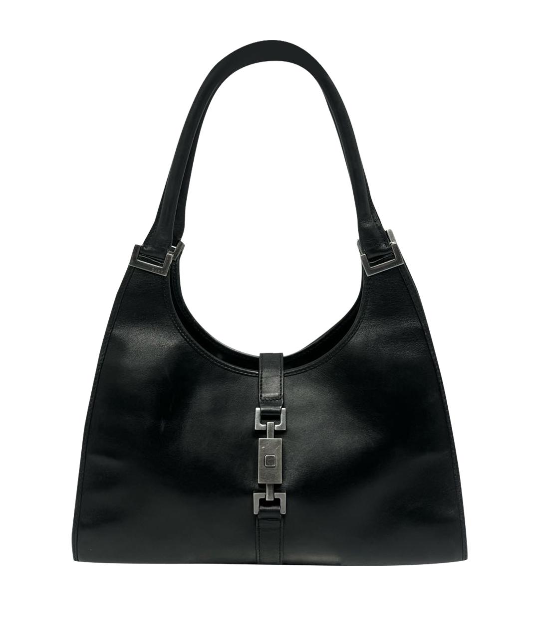 GUCCI Черная кожаная сумка через плечо, фото 1