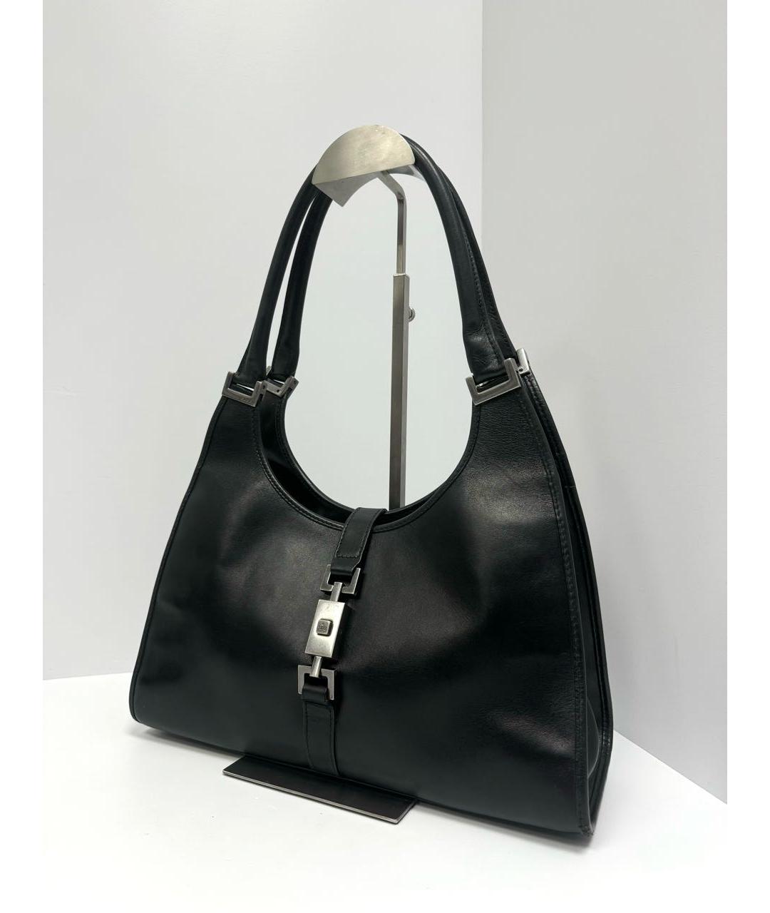 GUCCI Черная кожаная сумка через плечо, фото 2