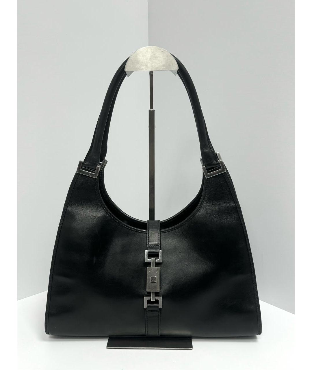 GUCCI Черная кожаная сумка через плечо, фото 4