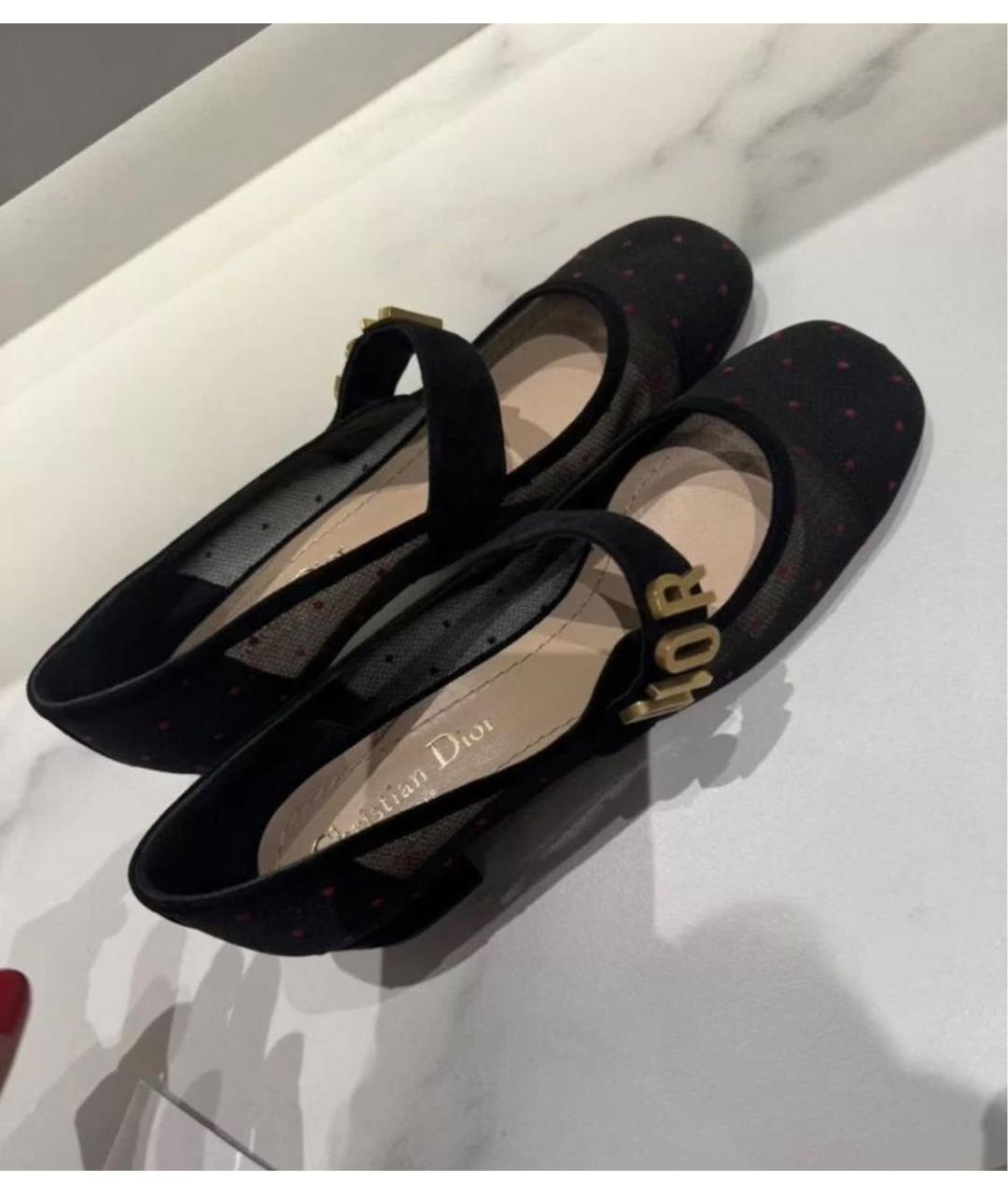 CHRISTIAN DIOR Черные текстильные туфли, фото 2