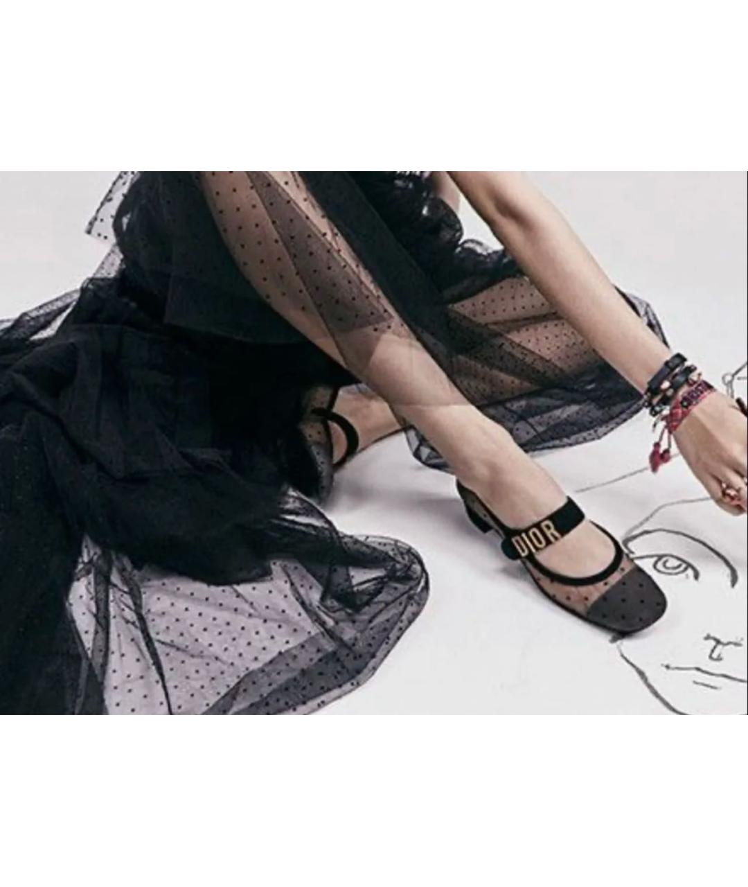 CHRISTIAN DIOR Черные текстильные туфли, фото 6