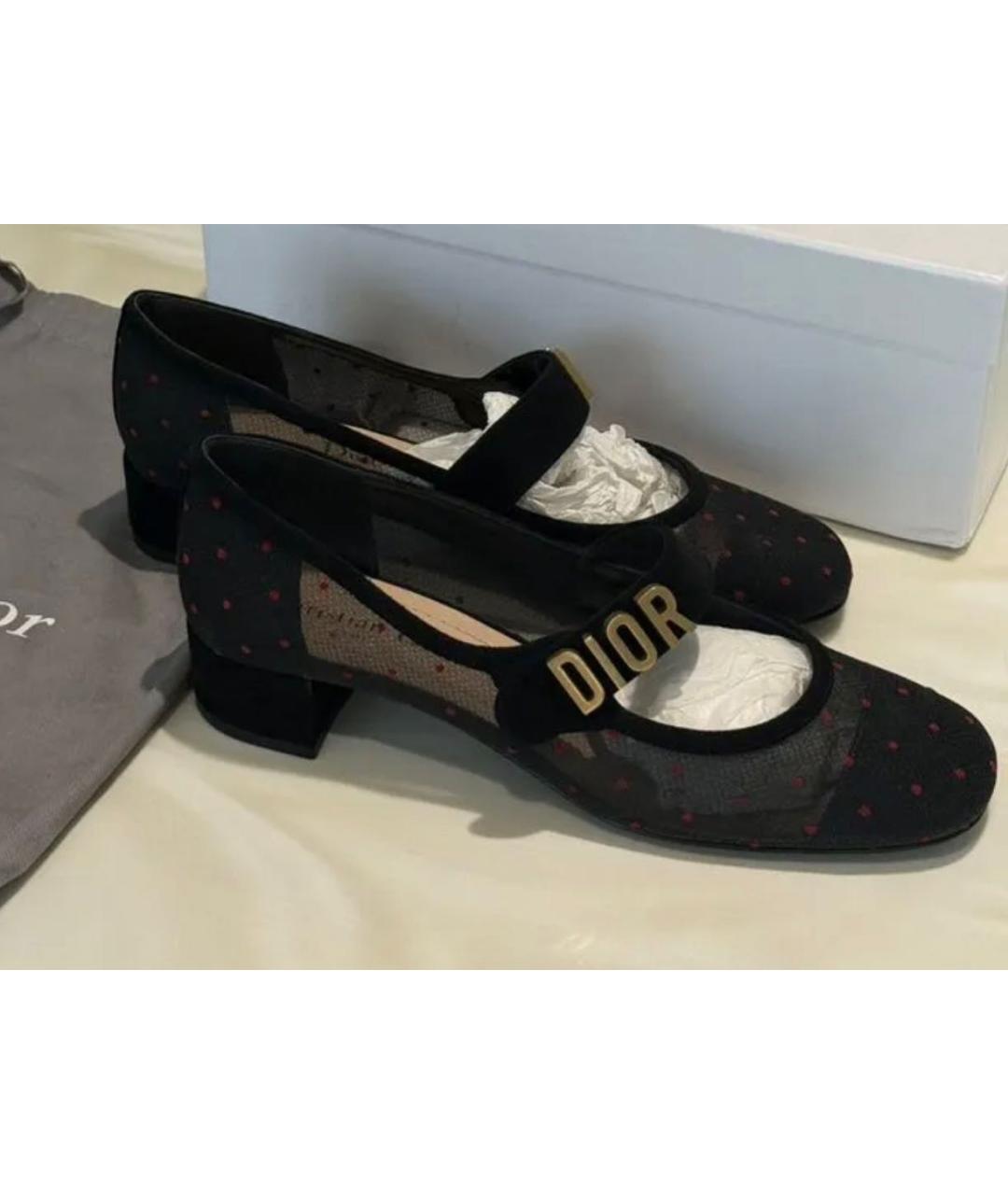 CHRISTIAN DIOR Черные текстильные туфли, фото 7