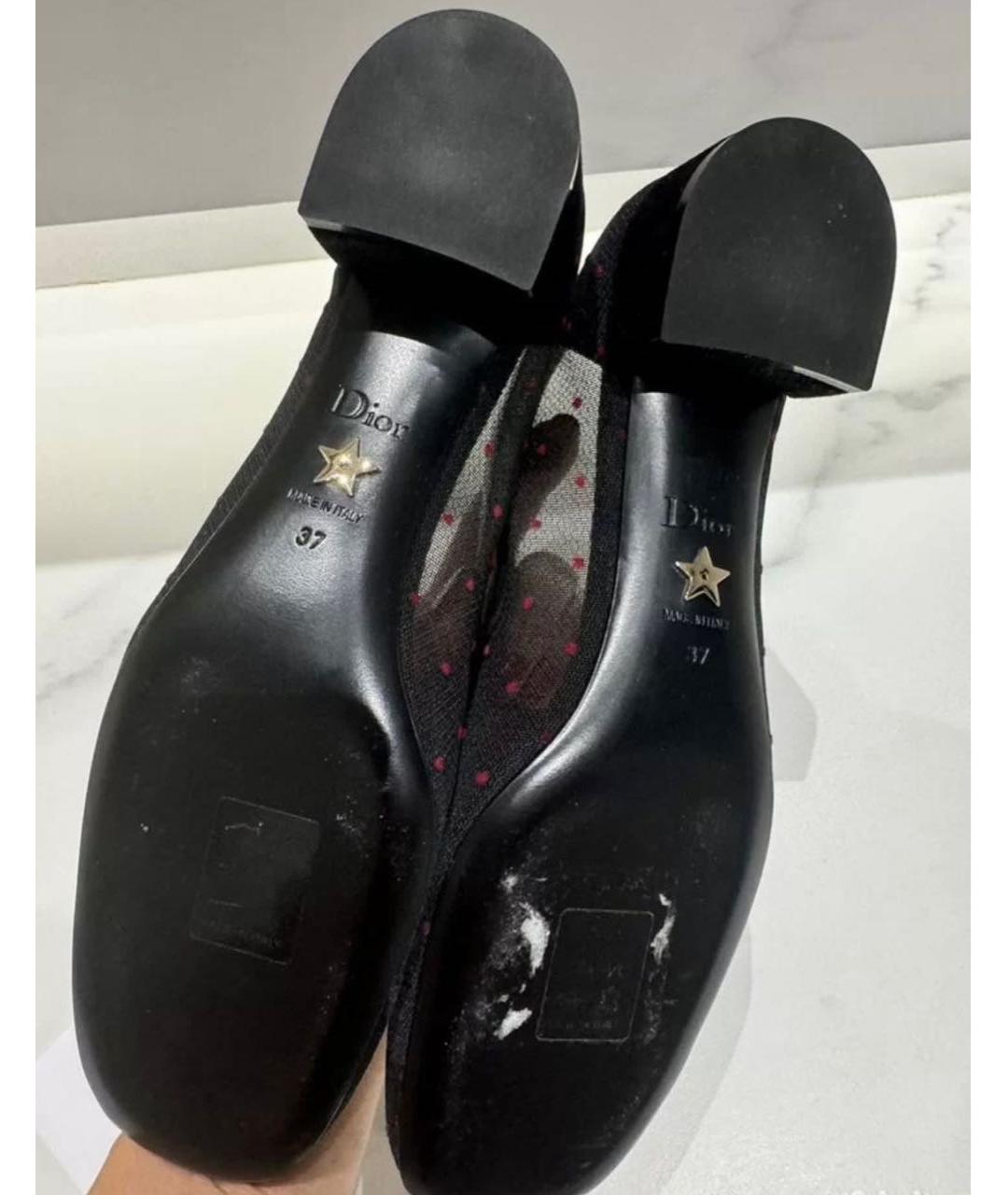 CHRISTIAN DIOR Черные текстильные туфли, фото 5