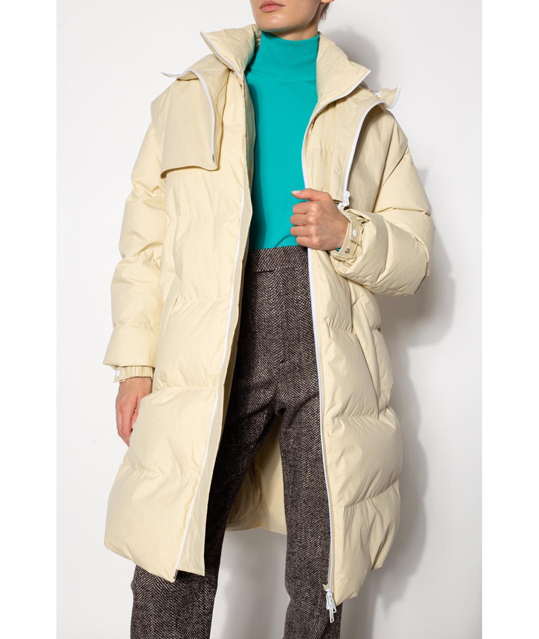 BOTTEGA VENETA Бежевый хлопковый пуховик, фото 6