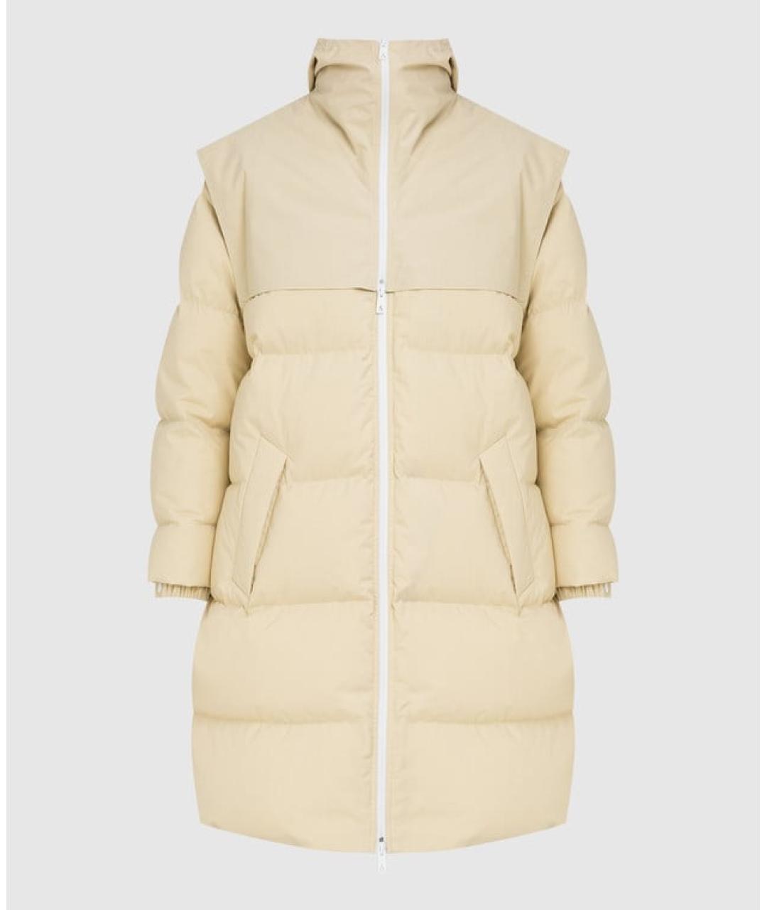 BOTTEGA VENETA Бежевый хлопковый пуховик, фото 7