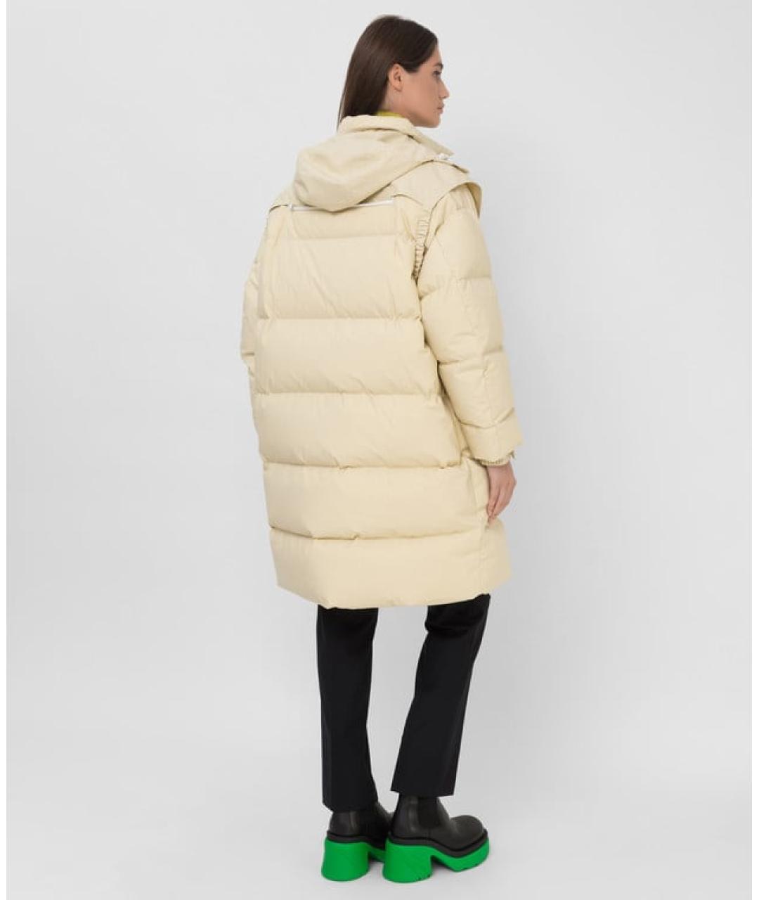 BOTTEGA VENETA Бежевый хлопковый пуховик, фото 5