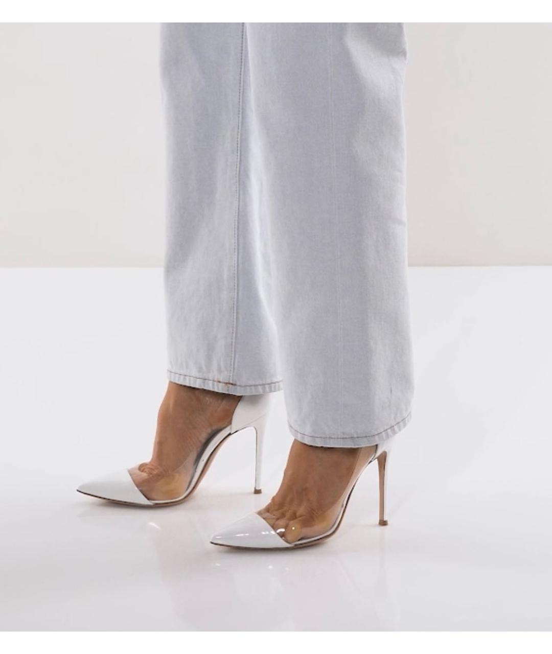 GIANVITO ROSSI Белые кожаные туфли, фото 8