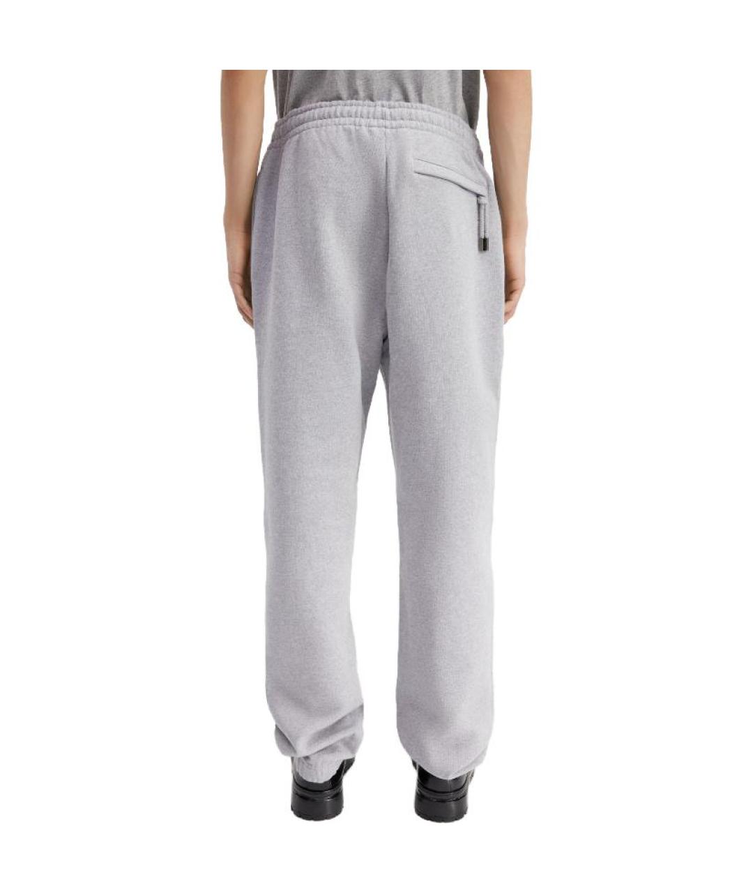 JACQUEMUS Серые хлопковые прямые брюки, фото 3