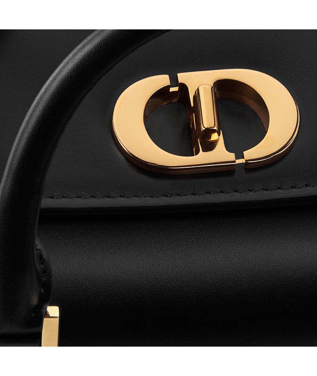 CHRISTIAN DIOR Черная кожаная сумка через плечо, фото 6