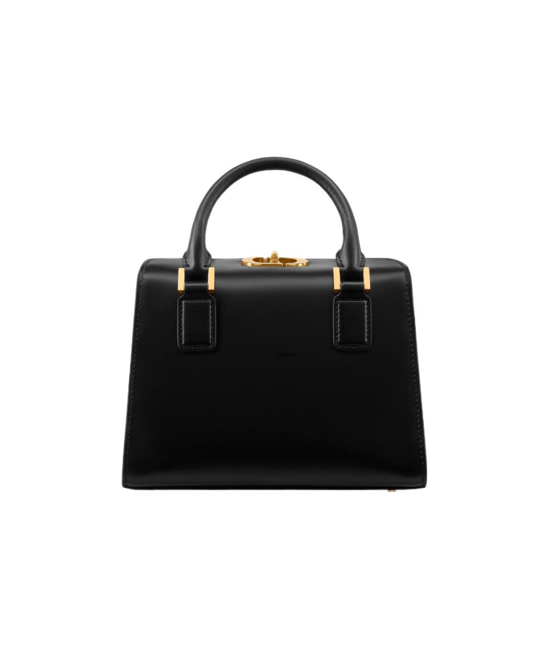 CHRISTIAN DIOR Черная кожаная сумка через плечо, фото 3