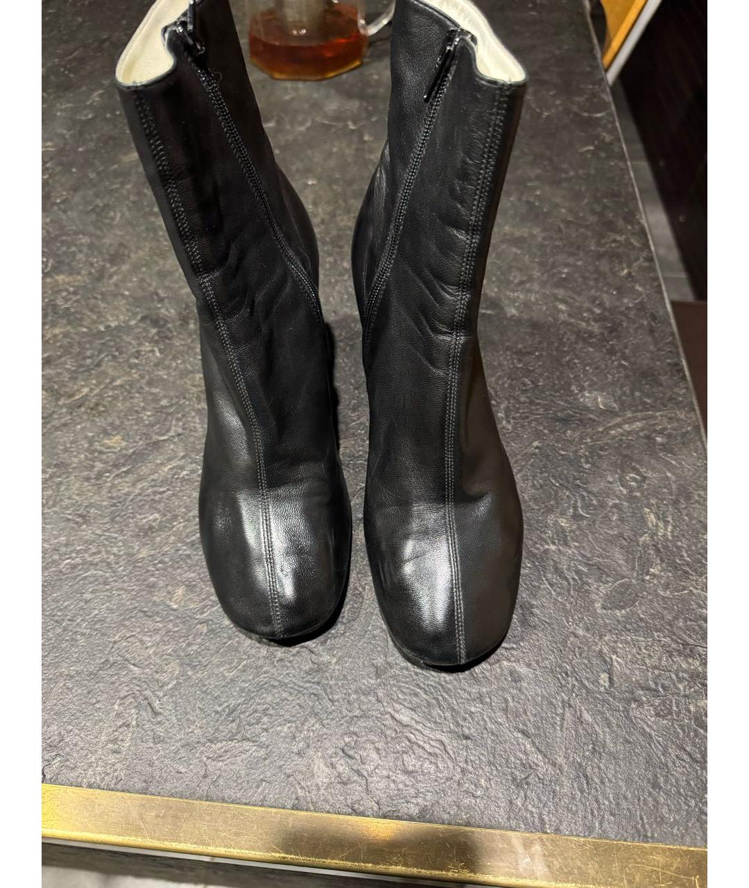 CELINE Черные кожаные полусапоги, фото 2