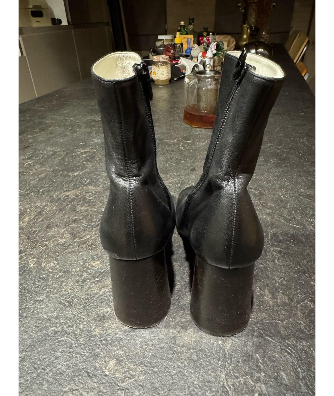 CELINE Черные кожаные полусапоги, фото 3