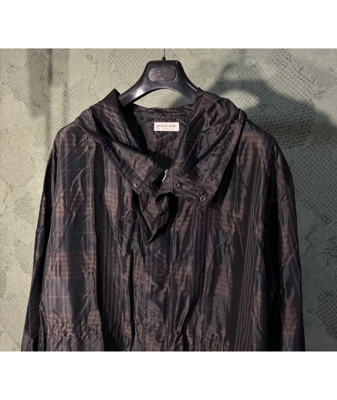 DRIES VAN NOTEN Коричневый полиэстеровый тренч / плащ, фото 3