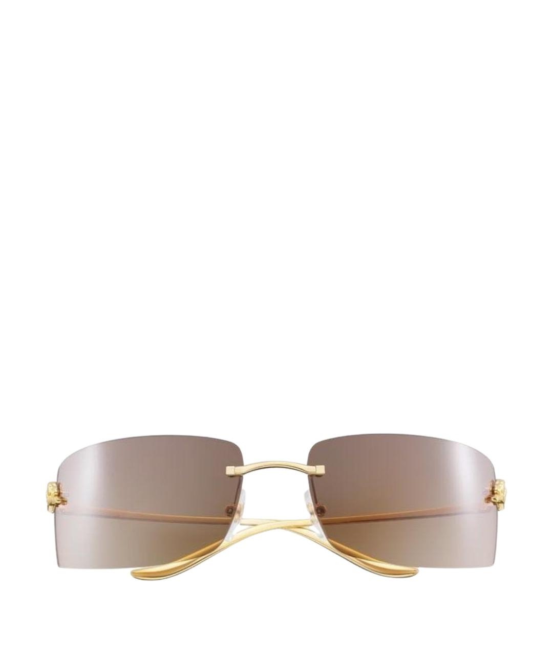 CARTIER Золотые металлические солнцезащитные очки, фото 1