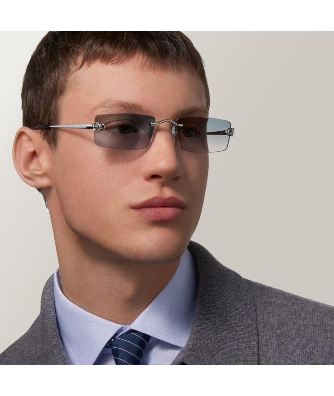 CARTIER Серебряные металлические солнцезащитные очки, фото 7