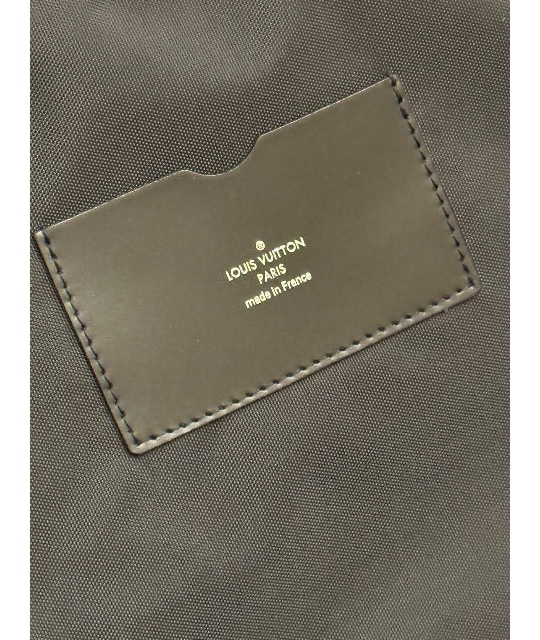 LOUIS VUITTON Черный кожаный чемодан, фото 5