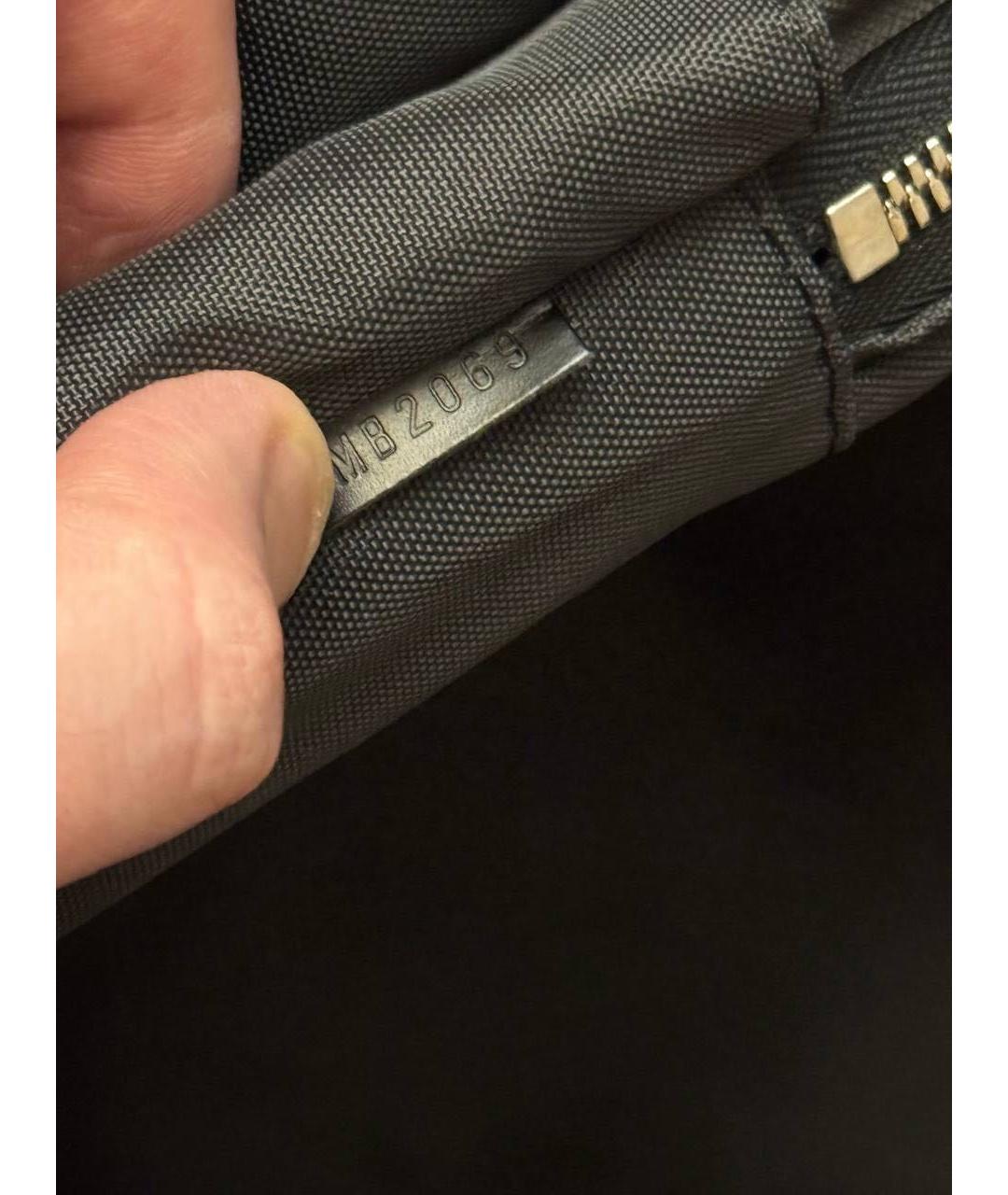 LOUIS VUITTON Черный кожаный чемодан, фото 4