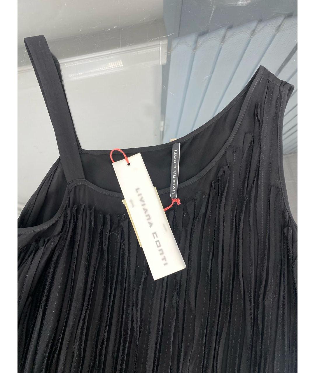LIVIANA CONTI Черное вискозное платье, фото 3