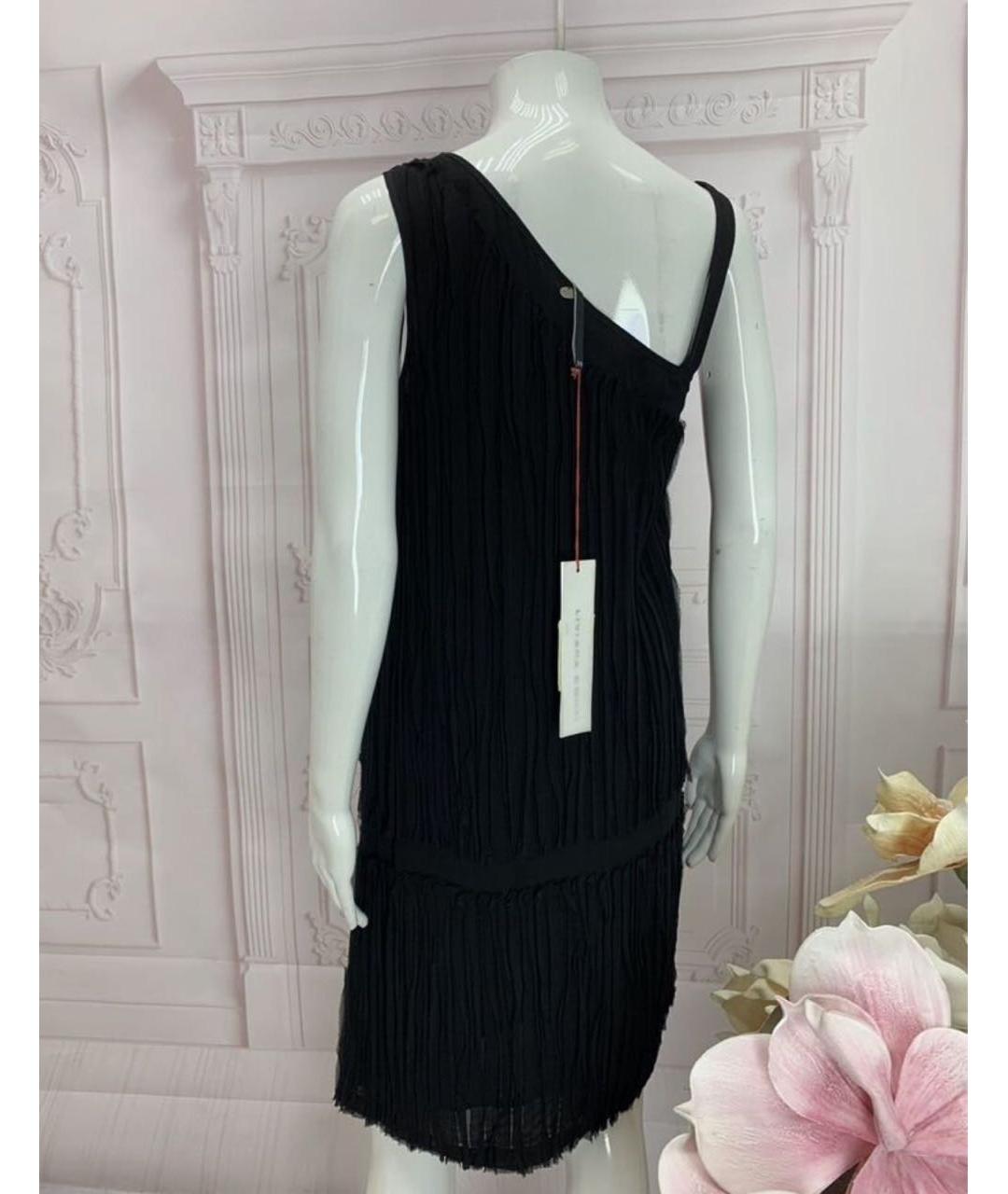 LIVIANA CONTI Черное вискозное платье, фото 8
