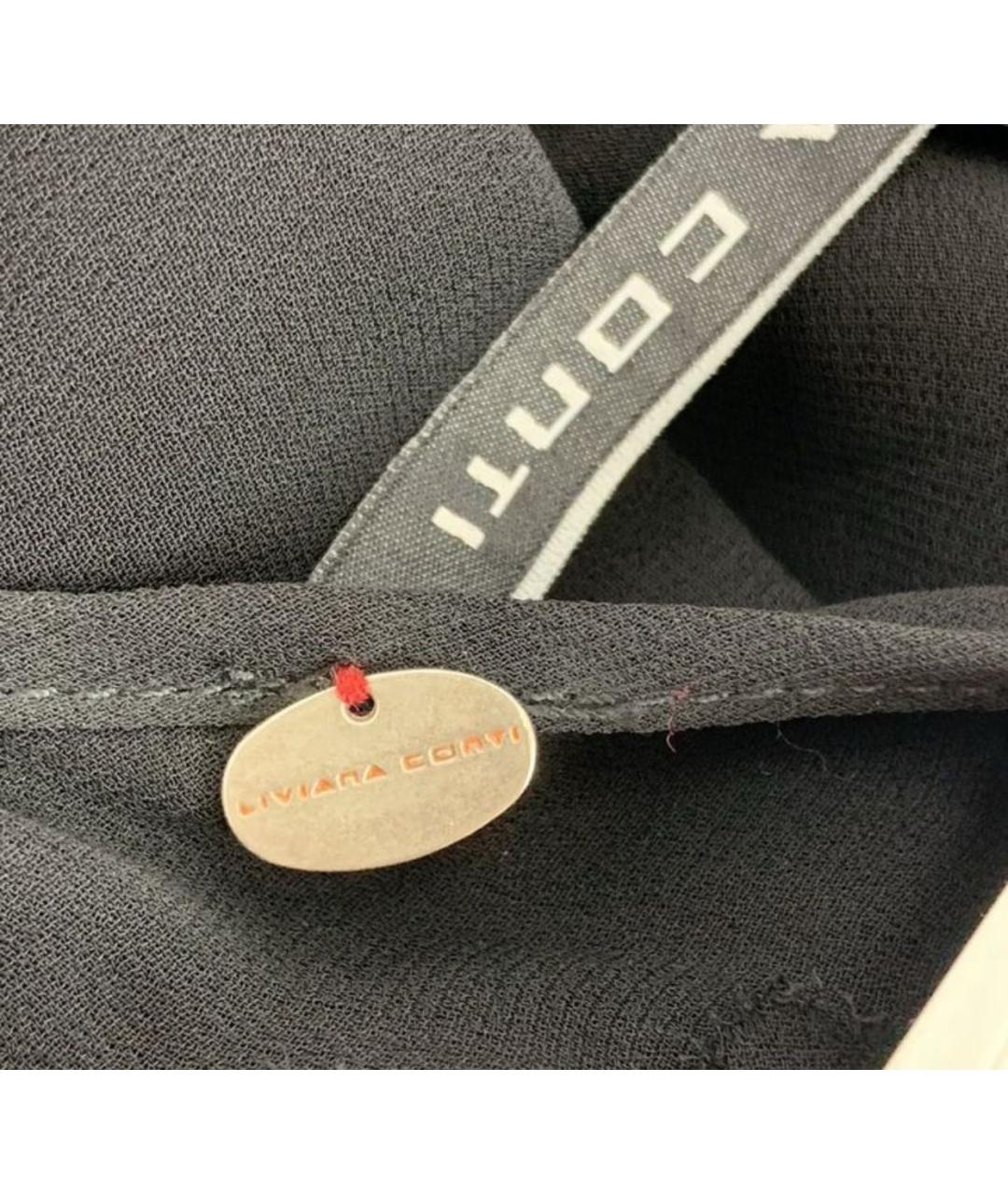 LIVIANA CONTI Черное вискозное платье, фото 4