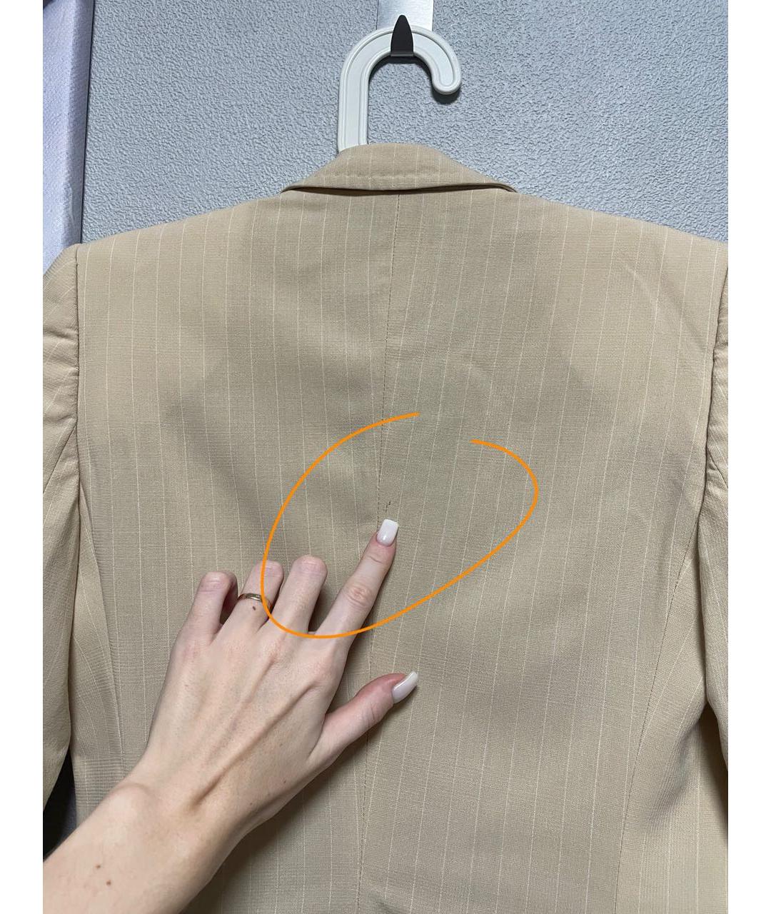 DOLCE&GABBANA Бежевый хлопковый костюм с брюками, фото 4