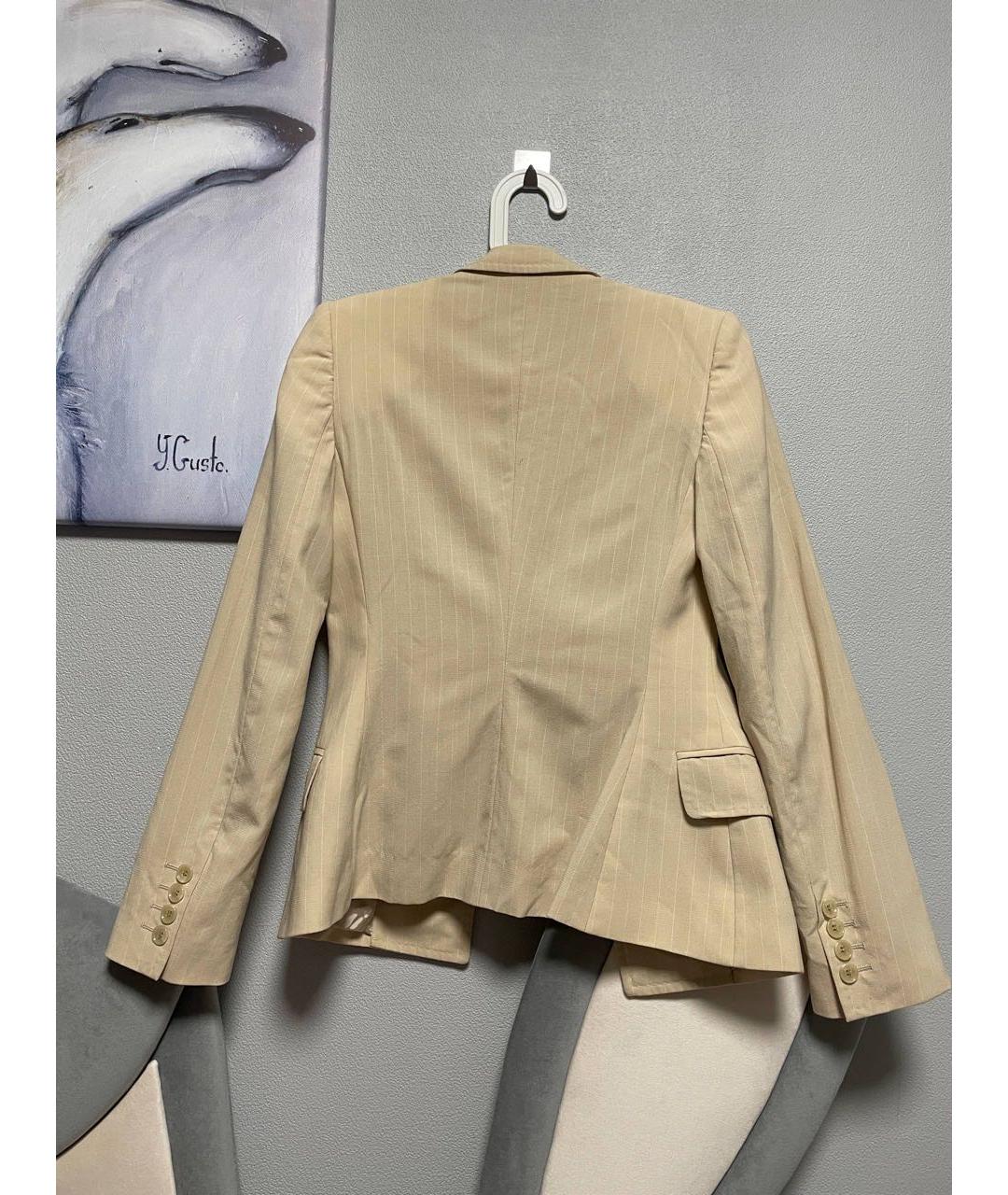 DOLCE&GABBANA Бежевый хлопковый костюм с брюками, фото 6