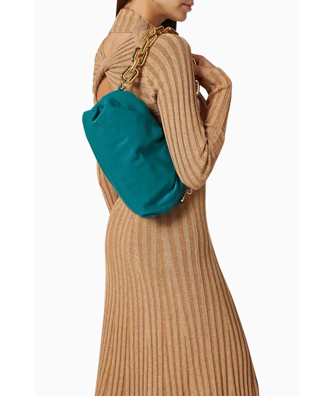 BOTTEGA VENETA Зеленая кожаная сумка через плечо, фото 5