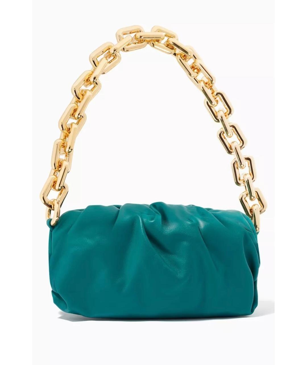 BOTTEGA VENETA Зеленая кожаная сумка через плечо, фото 1