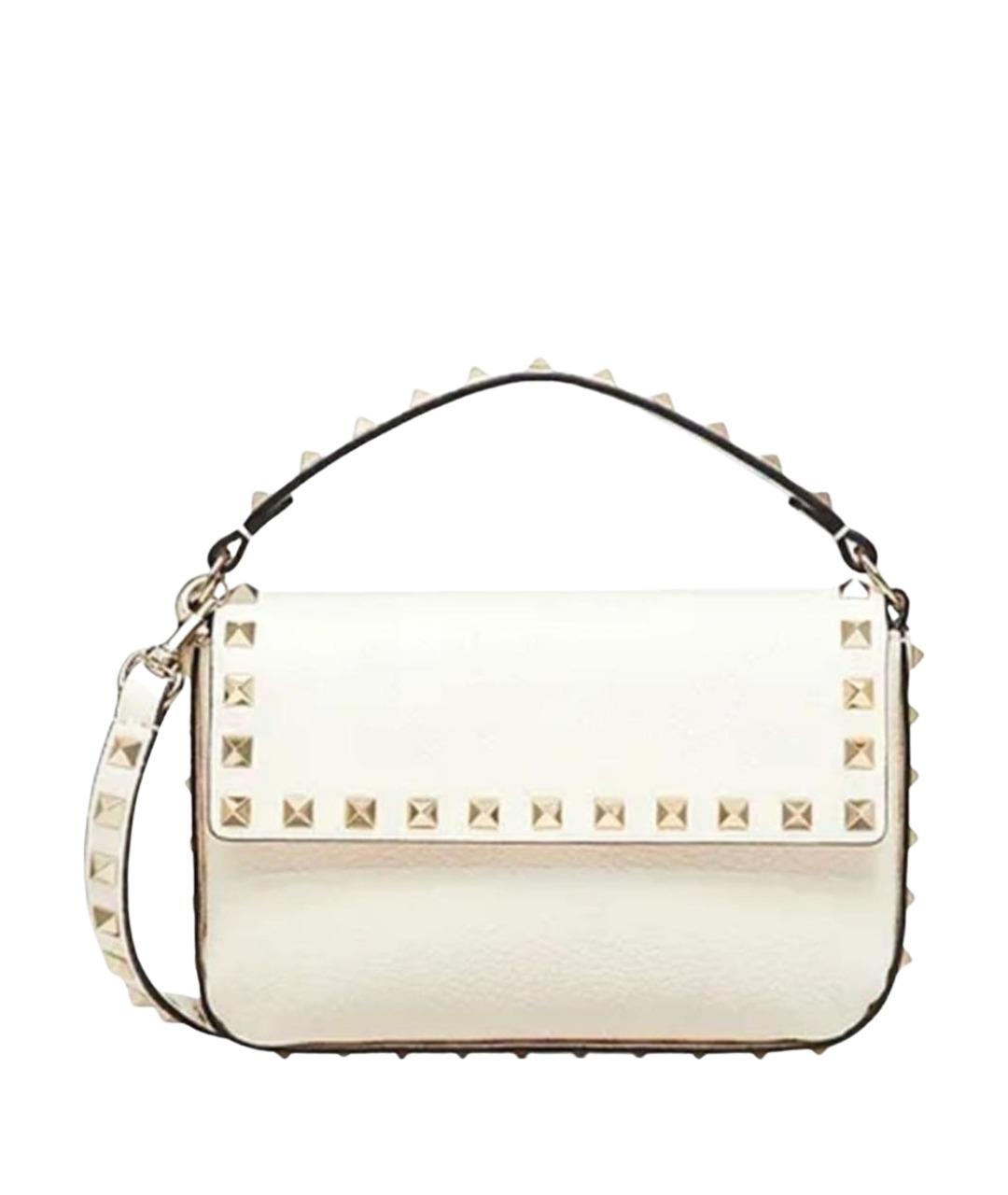 VALENTINO Белая кожаная сумка через плечо, фото 7