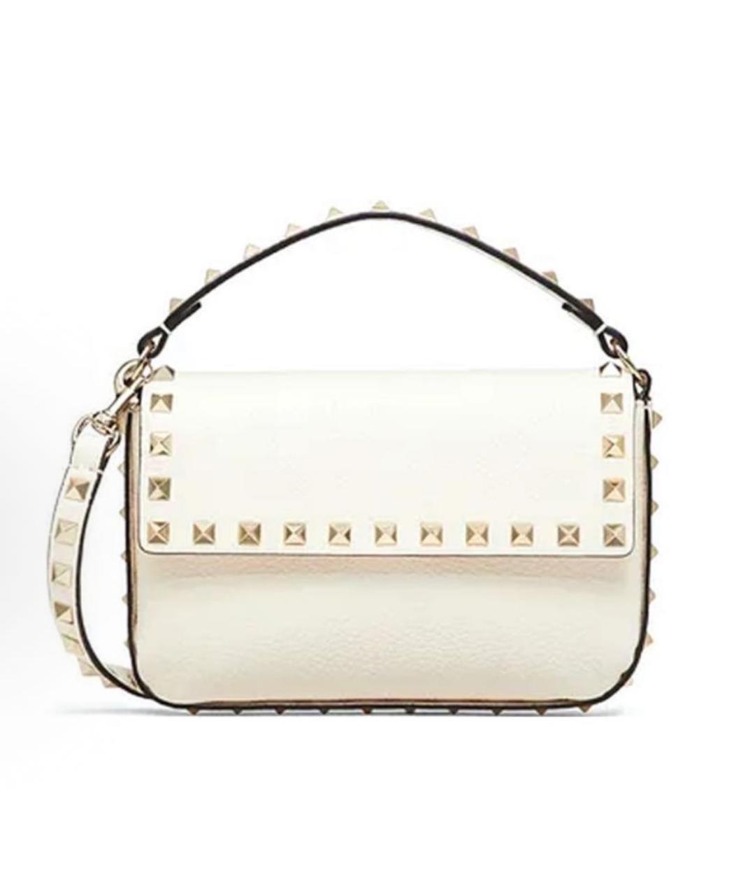 VALENTINO Белая кожаная сумка через плечо, фото 6