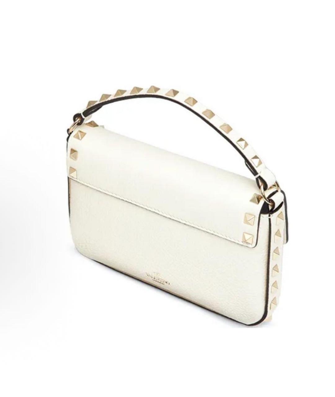 VALENTINO Белая кожаная сумка через плечо, фото 3