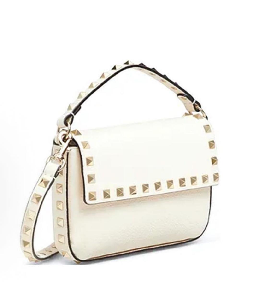 VALENTINO Белая кожаная сумка через плечо, фото 2