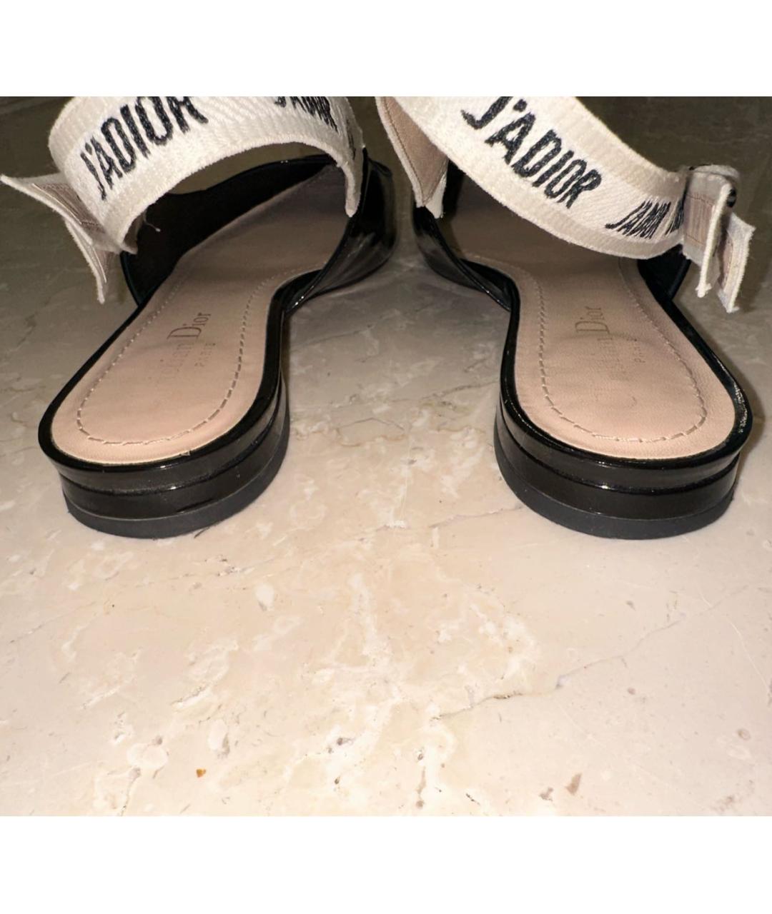 CHRISTIAN DIOR Черные мюли из лакированной кожи, фото 7