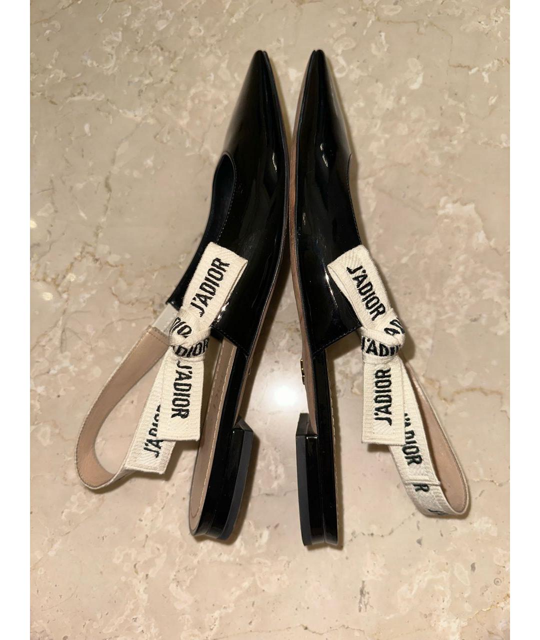 CHRISTIAN DIOR Черные мюли из лакированной кожи, фото 5