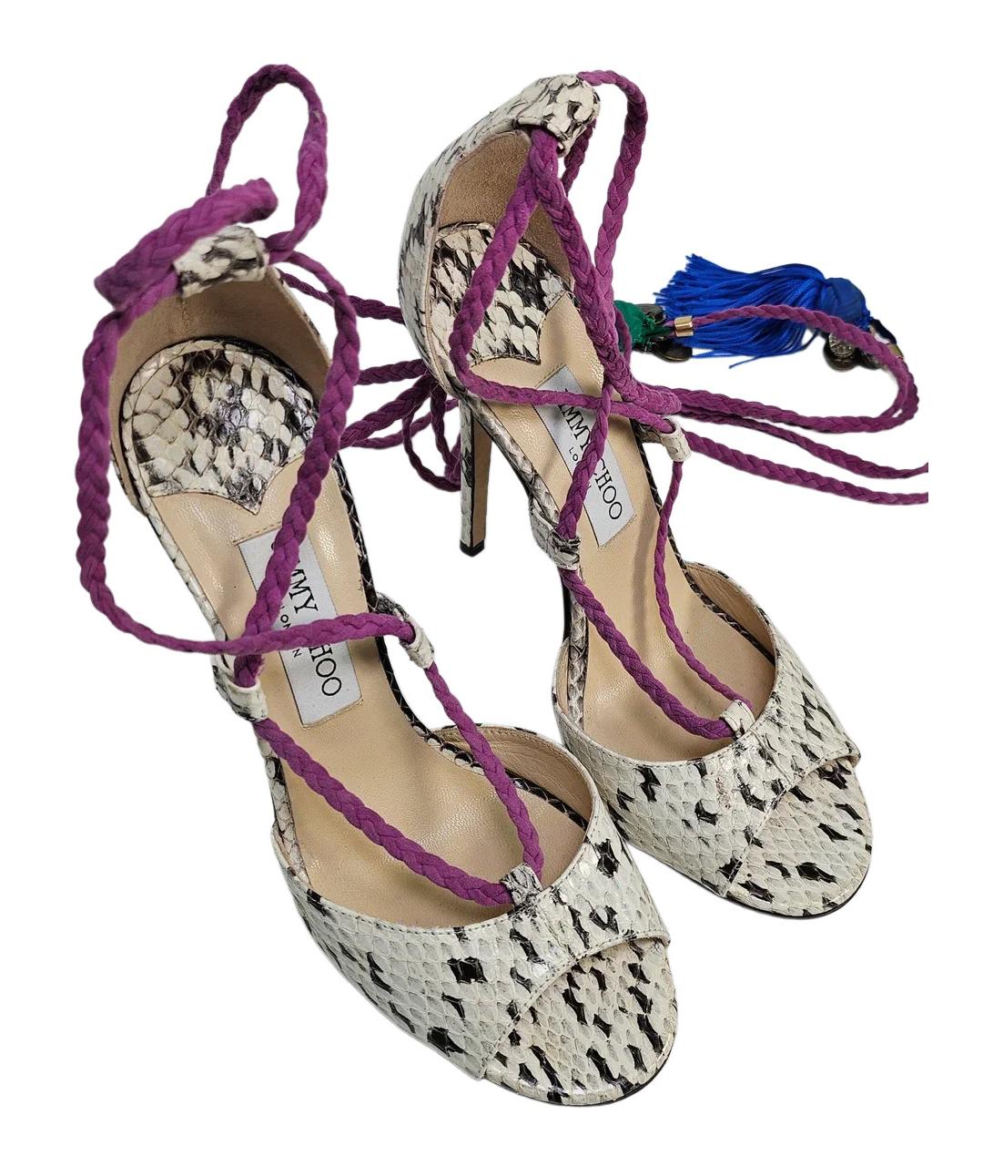 JIMMY CHOO Мульти кожаные босоножки, фото 3