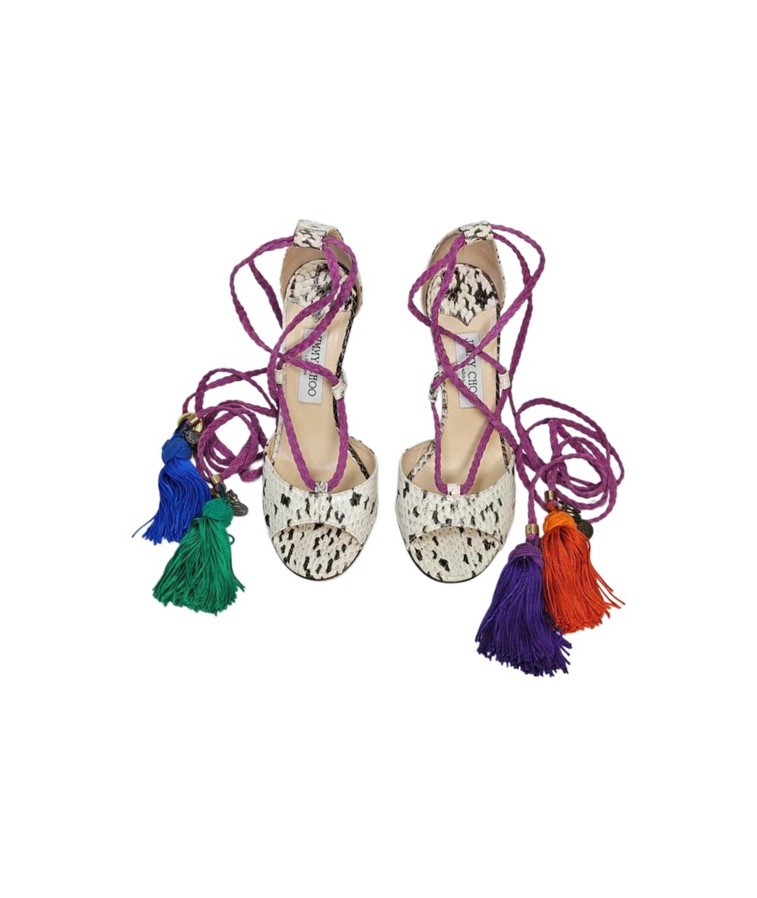 JIMMY CHOO Мульти кожаные босоножки, фото 2